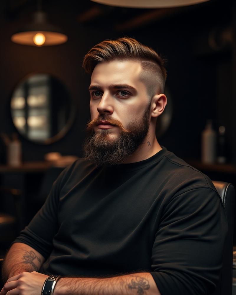 Diseño de barba y peinado